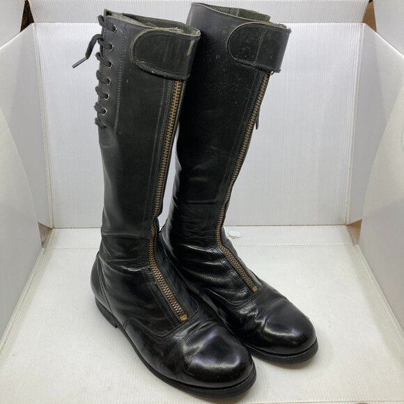 Vtg 1980 biker motorcycle riding zip equestrian uniform bluff mens boots sz 11 - Picture 1 of 7